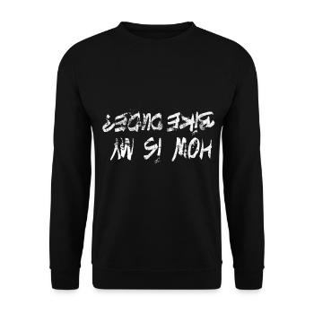 Cooles Bmx MTB Mountainbike Downhill bike Geschenk - Unisex Pullover - Schwarz - Vorne - Alina (178cm) & Michal (187cm)