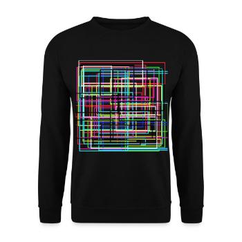 moderne Kunst - Unisex Pullover - Schwarz - Vorne - Alina (178cm) & Michal (187cm)