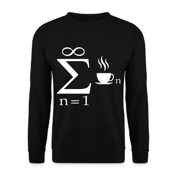 Cadeau étudiant étudiant en mathématiques blague café - Sweat-shirt Unisexe - noir - Devant - Alina (178cm) & Michal (187cm)