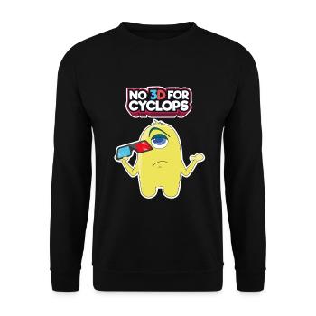 Comic 3D Glasses Cyclops Cinema Movie Comic Gift - Unisex Sweatshirt - black - Front - Alina (178cm) & Michal (187cm)