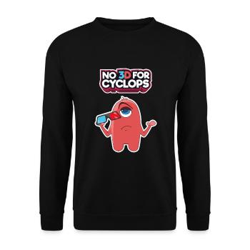 Comic 3D Glasses Cyclops Cinema Movie Comic Gift - Unisex Sweatshirt - black - Front - Alina (178cm) & Michal (187cm)