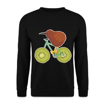 kiwi - Unisex Sweatshirt - black - Front - Alina (178cm) & Michal (187cm)
