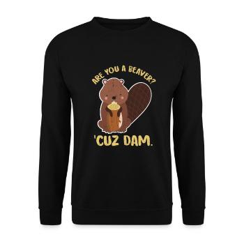 Biber - Unisex Pullover - Schwarz - Vorne - Alina (178cm) & Michal (187cm)
