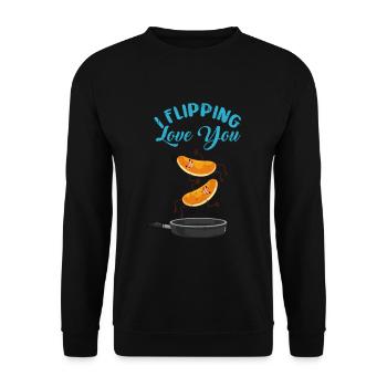 Pancake - Unisex Pullover - Schwarz - Vorne - Alina (178cm) & Michal (187cm)
