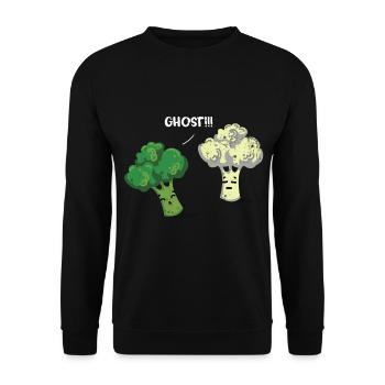 Brokkoli Blumenkohl - Unisex Pullover - Schwarz - Vorne - Alina (178cm) & Michal (187cm)
