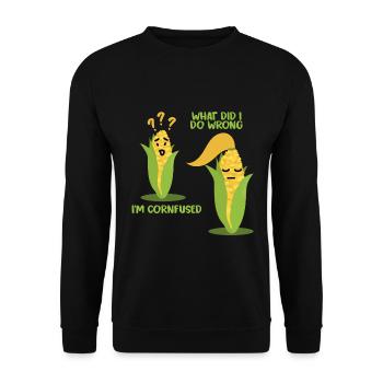 Maiskolben - Unisex Pullover - Schwarz - Vorne - Alina (178cm) & Michal (187cm)