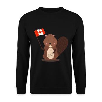 Biber - Unisex Pullover - Schwarz - Vorne - Alina (178cm) & Michal (187cm)