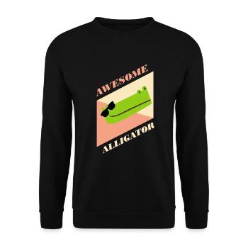 alligator - Unisex Sweatshirt - black - Front - Alina (178cm) & Michal (187cm)