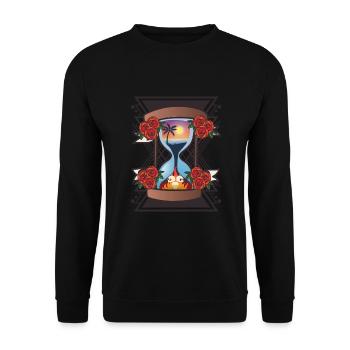 hourglass - Unisex Sweatshirt - black - Front - Alina (178cm) & Michal (187cm)