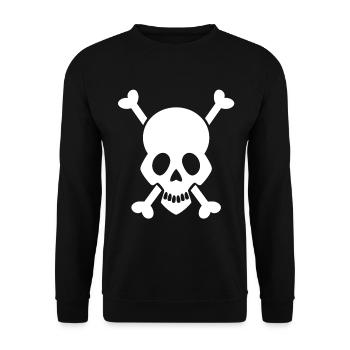 Skull - Unisex Sweatshirt - black - Front - Alina (178cm) & Michal (187cm)