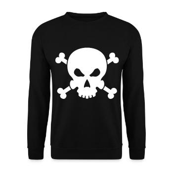 Skull - Unisex Sweatshirt - black - Front - Alina (178cm) & Michal (187cm)
