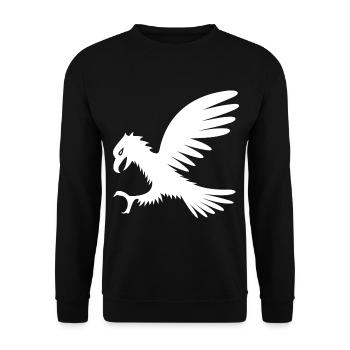 Adler - Unisex Pullover - Schwarz - Vorne - Alina (178cm) & Michal (187cm)