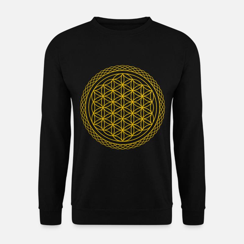 Blume des Lebens - Lebensblume - Unisex Pullover - Schwarz