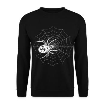 Spinne - Unisex Pullover - Schwarz - Vorne - Alina (178cm) & Michal (187cm)