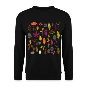 Autumn Fall Woodland Art - Unisex Sweatshirt - black - Front - Alina (178cm) & Michal (187cm)