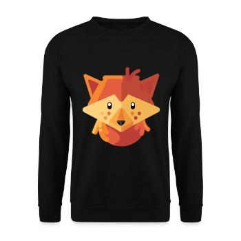 Sweet fox with freckles. Comic gift - Unisex Sweatshirt - black - Front - Alina (178cm) & Michal (187cm)
