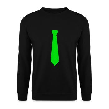 Cravate verte - Sweat-shirt Unisexe - noir - Devant - Alina (178cm) & Michal (187cm)