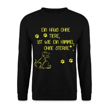Motif chats et chiens - Sweat-shirt Unisexe - noir - Devant - Alina (178cm) & Michal (187cm)