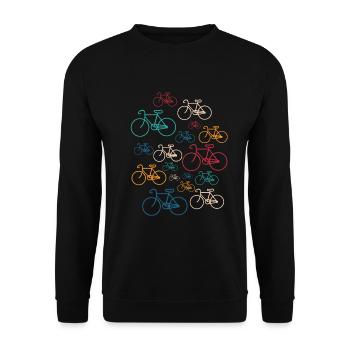 bike racing bike biking - Unisex Sweatshirt - black - Front - Alina (178cm) & Michal (187cm)