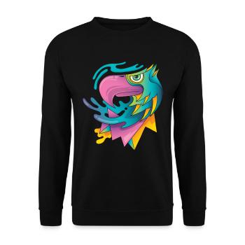 Tête d'aigle graphique moderne pop art - Sweat-shirt Unisexe - noir - Devant - Alina (178cm) & Michal (187cm)