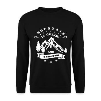 montagnes - Sweat-shirt Unisexe - noir - Devant - Alina (178cm) & Michal (187cm)