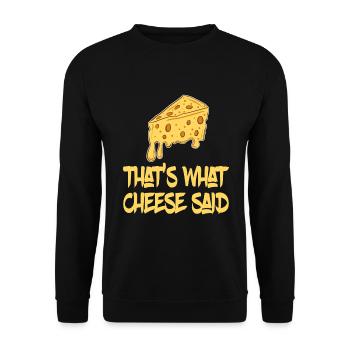 Drôle de TShirt au fromage pour les personnes dépendantes - Sweat-shirt Unisexe - noir - Devant - Alina (178cm) & Michal (187cm)