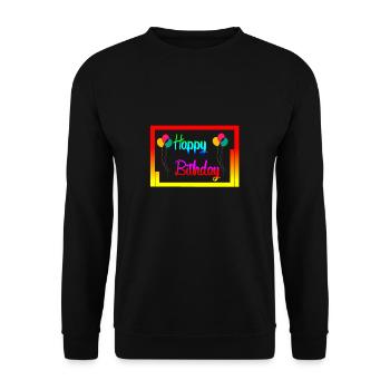 Joyeux anniversaire - Sweat-shirt Unisexe - noir - Devant - Alina (178cm) & Michal (187cm)