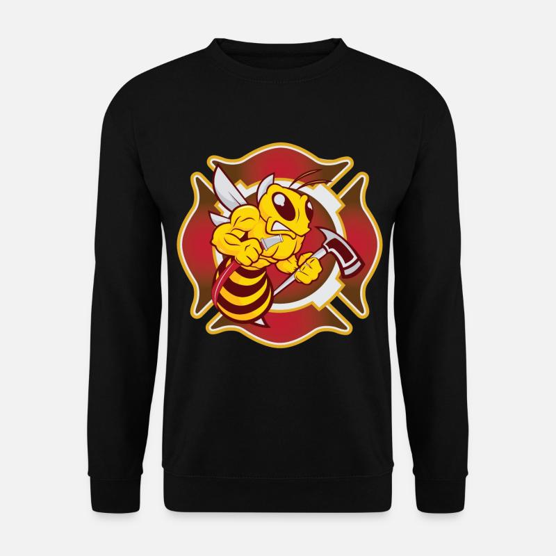 Firefighters fireman bee - Unisex Sweatshirt - black
