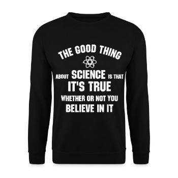 oliverding/Spielwiese/NEIL DEGRASSE Tyson Wissensc - Unisex Pullover - Schwarz - Vorne - Alina (178cm) & Michal (187cm)