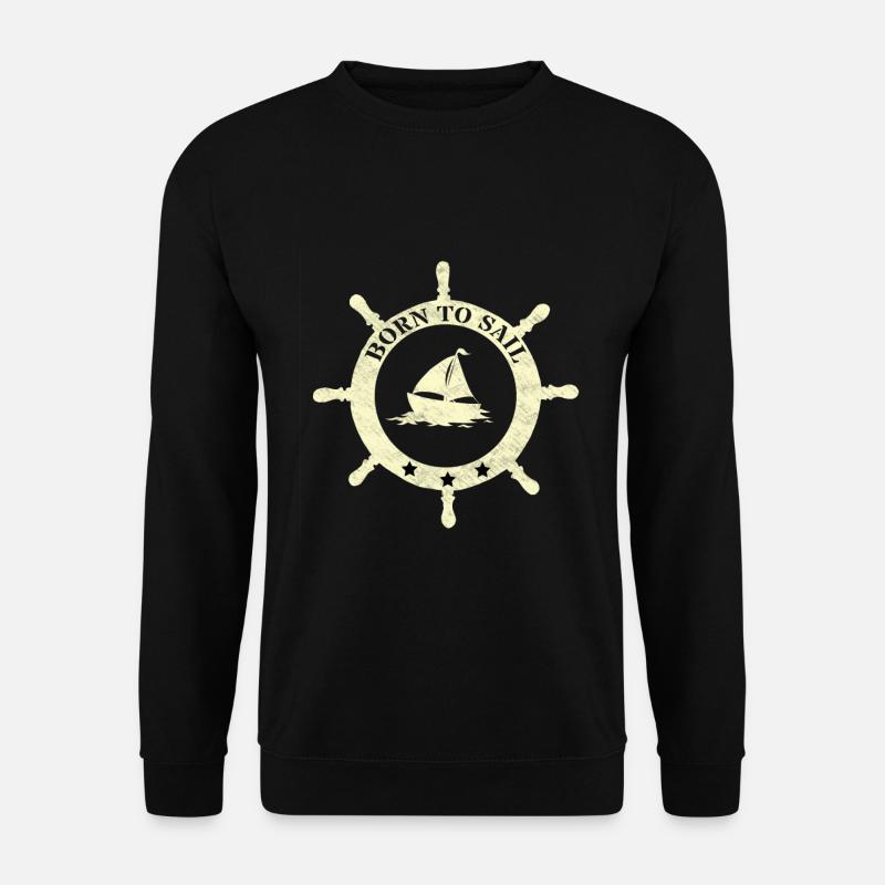 Segeln Ruder Born to Sail - Unisex Pullover - Schwarz