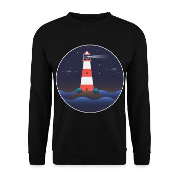 Lighthouse, international lighthouse day - Unisex Sweatshirt - black - Front - Alina (178cm) & Michal (187cm)
