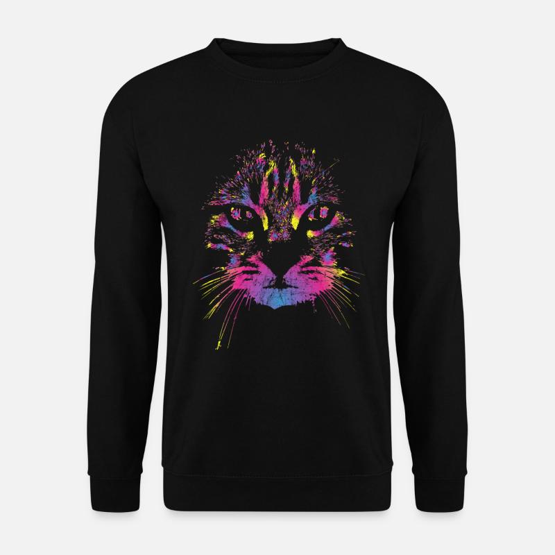 Katze Bunt - Unisex Pullover - Schwarz
