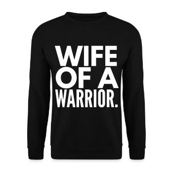 Wife of a Warrior - Unisex Sweatshirt - black - Front - Alina (178cm) & Michal (187cm)