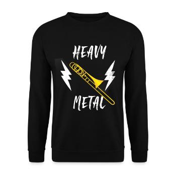 Trombone heavy metal - Sweat-shirt Unisexe - noir - Devant - Alina (178cm) & Michal (187cm)