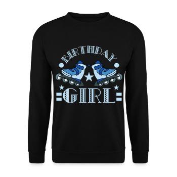 This Awesome Roller Skate Birthday Girl Year Old - Unisex Sweatshirt - black - Front - Alina (178cm) & Michal (187cm)