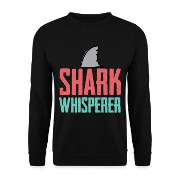 Requin - chemise cadeau de vacances de plage - Sweat-shirt Unisexe - noir - Devant - Alina (178cm) & Michal (187cm)