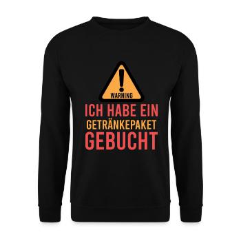 Bier – Shirt Partyurlaub Männerabend Geschenk - Unisex Pullover - Schwarz - Vorne - Alina (178cm) & Michal (187cm)