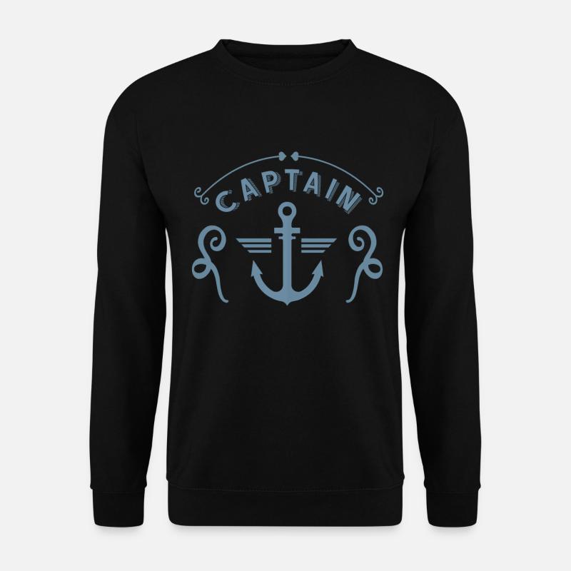 Schöner Anker Captain Kapitän Segeln - Unisex Pullover - Schwarz