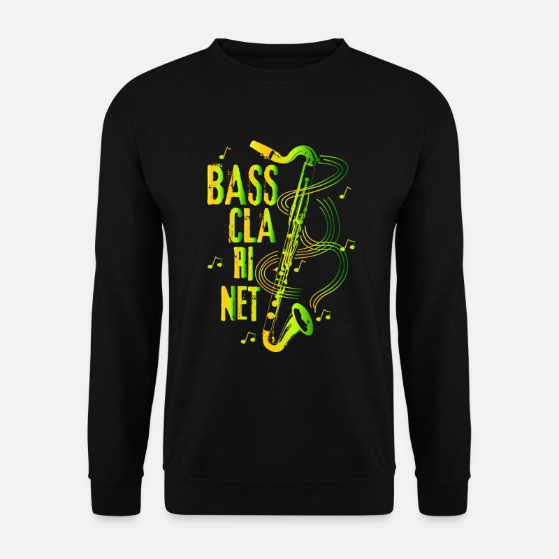 Bassklarinette Retro Geschenkidee - Unisex Pullover - Schwarz