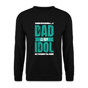 father and son - Unisex Sweatshirt - black - Front - Alina (178cm) & Michal (187cm)