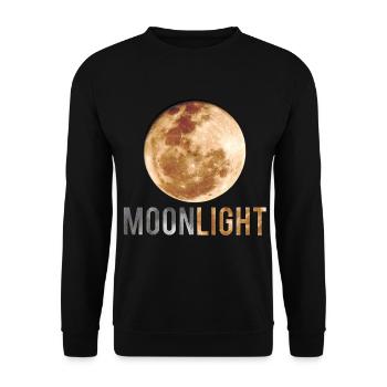nocturnal full moon - Unisex Sweatshirt - black - Front - Alina (178cm) & Michal (187cm)