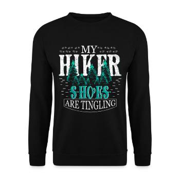 Hiker forest - Unisex Sweatshirt - black - Front - Alina (178cm) & Michal (187cm)