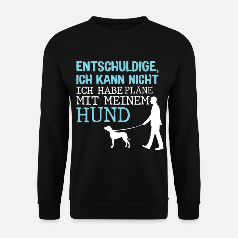 Hunde – Shirt Hundepapa Hundeglück Pfote Geschenk - Unisex Pullover - Schwarz