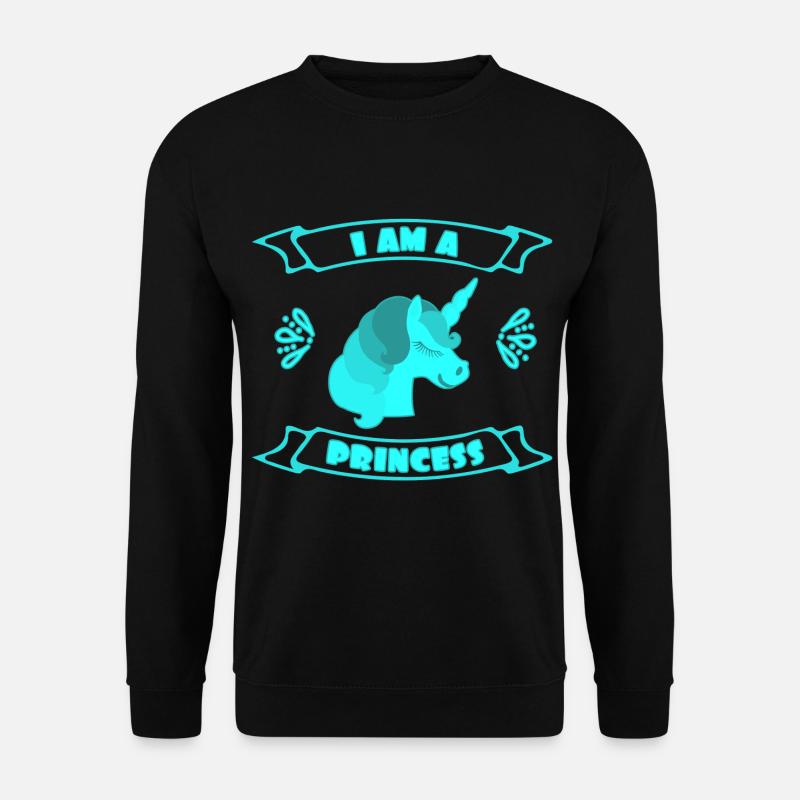 Schönes Einhorn Ich bin eine Tiere - Unisex Pullover - Schwarz