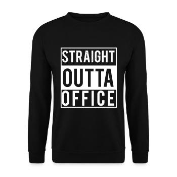 Escape from the office - Unisex Sweatshirt - black - Front - Alina (178cm) & Michal (187cm)