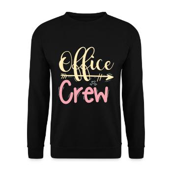 Office crew office team - Unisex Sweatshirt - black - Front - Alina (178cm) & Michal (187cm)