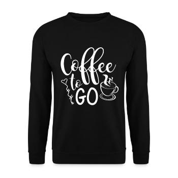 COFFEE TO GO Idée cadeau - Sweat-shirt Unisexe - noir - Devant - Alina (178cm) & Michal (187cm)