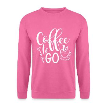COFFEE TO GO Geschenkidee - Unisex Pullover - Pink - Vorne