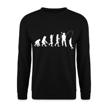 Angler - Unisex Pullover - Schwarz - Vorne - Alina (178cm) & Michal (187cm)