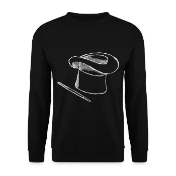 Zauberer - Unisex Pullover - Schwarz - Vorne - Alina (178cm) & Michal (187cm)